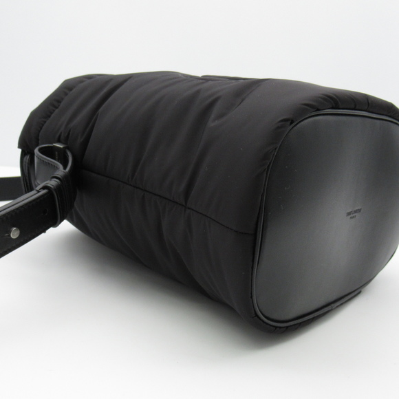 Saint Laurent Rive Gauche Lace Bucket Bag Polyamide Calf Black - Picture 8 of 10